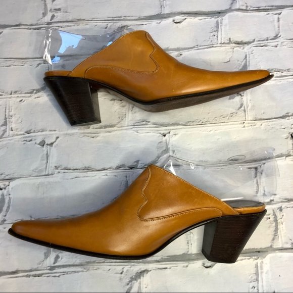 Cole Haan Country Vintage Leather Pointed Toe Mules - Picture 5 of 8